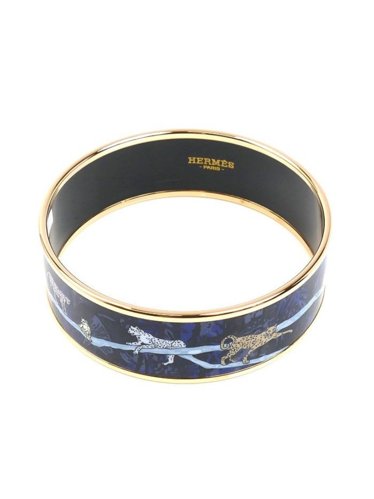 Hermes Enamel Gm Jungle Camouflage Bangle Bracelet 935$